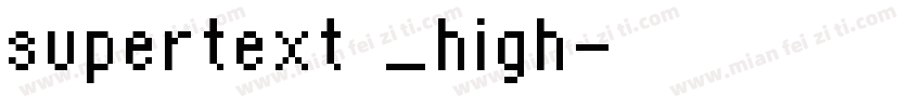 supertext _high字体转换